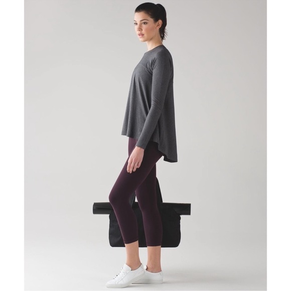 Lululemon Acadia Long Sleeve Pima Cotton Heathered Pitch Gray - Picture 4 of 10